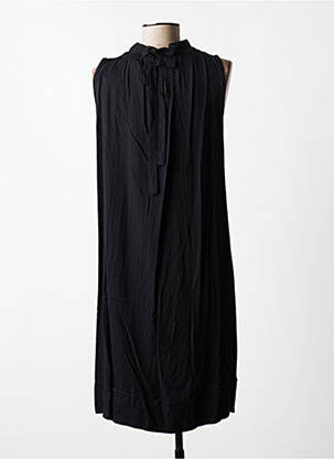 Robe mi-longue coupe fluide sans manche noir QUATTRO femme