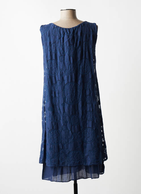 Robe mi-longue bleu QUATTRO pour femme