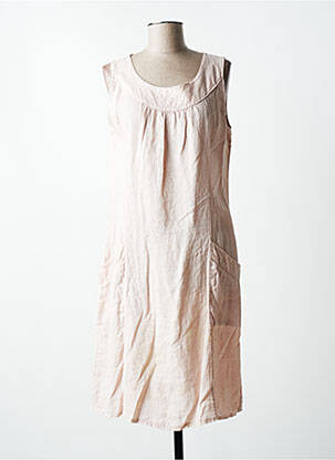 Robe mi-longue sans manche sans manche rose QUATTRO femme