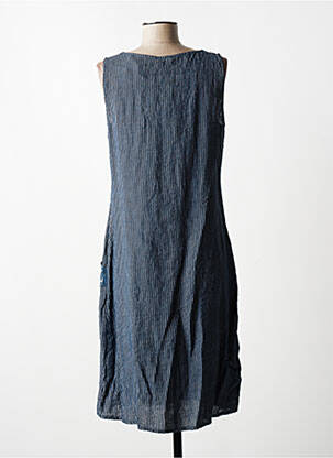 Robe mi-longue sans manche sans manche bleu QUATTRO femme