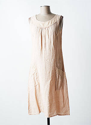 Robe mi-longue sans manche sans manche rose QUATTRO femme