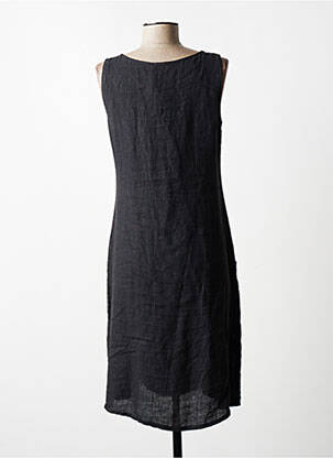 Robe mi-longue sans manche sans manche noir QUATTRO femme