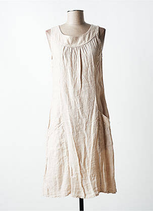 Robe mi-longue sans manche sans manche rose QUATTRO femme