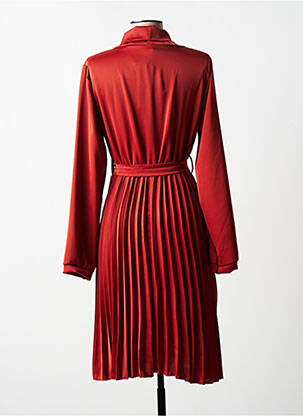Robe mi-longue manches longues manches longues marron QUATTRO femme