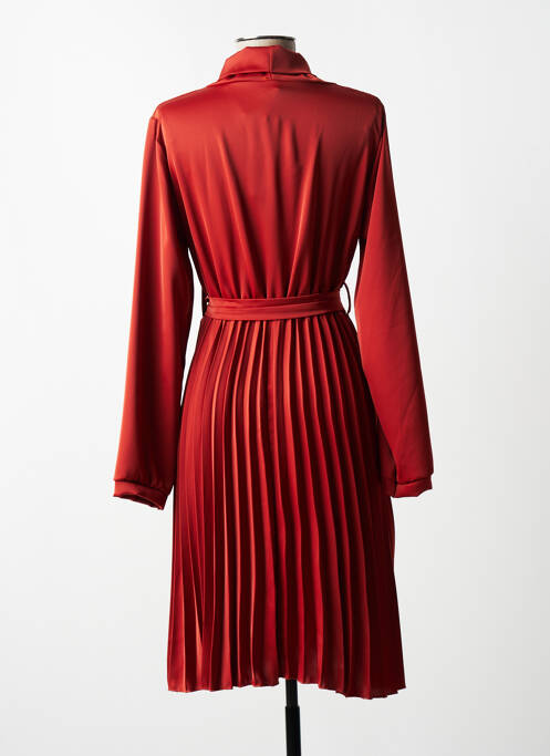 Robe mi-longue marron QUATTRO pour femme