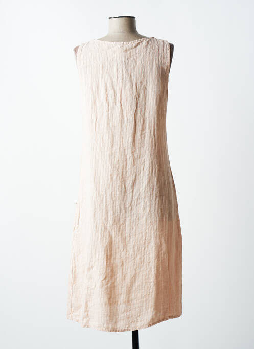 Robe mi-longue rose QUATTRO pour femme