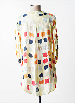Blouse imprimé fantaisie manches 3/4 jaune QUATTRO femme