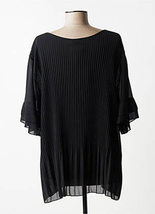 Top coupe fluide manches 3/4 noir QUATTRO femme