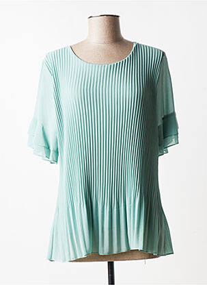Top coupe fluide manches 3/4 vert QUATTRO femme