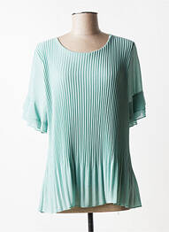 Top coupe fluide manches 3/4 vert QUATTRO femme