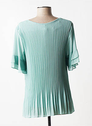 Top coupe fluide manches 3/4 vert QUATTRO femme