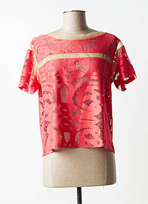 Top manches courtes manches courtes rose QUATTRO femme