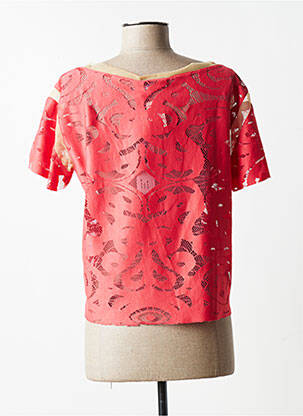 Top manches courtes manches courtes rose QUATTRO femme