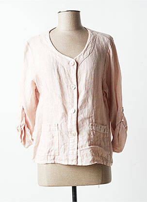 Chemisier coupe fluide manches 3/4 rose QUATTRO femme
