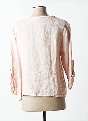 Chemisier coupe fluide manches 3/4 rose QUATTRO femme