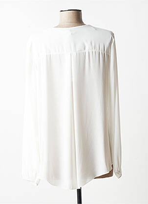 Chemisier coupe fluide manches longues blanc QUATTRO femme