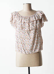 Blouse manches courtes manches courtes blanc QUATTRO femme
