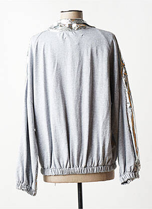 Coupe-vent manches longues sans capuche gris C.MISSARO femme