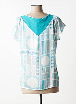 Top imprimé fantaisie manches courtes bleu QUATTRO femme