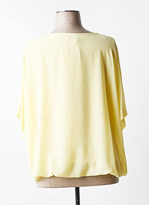 Blouse col rond manches courtes jaune QUATTRO femme