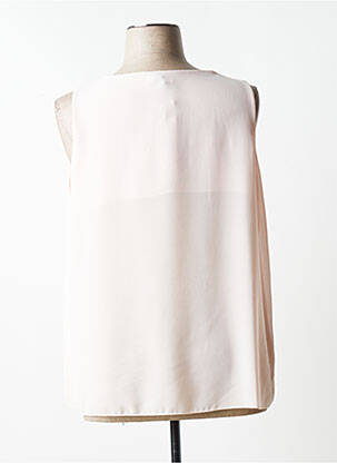 Top col carré sans manche rose QUATTRO femme