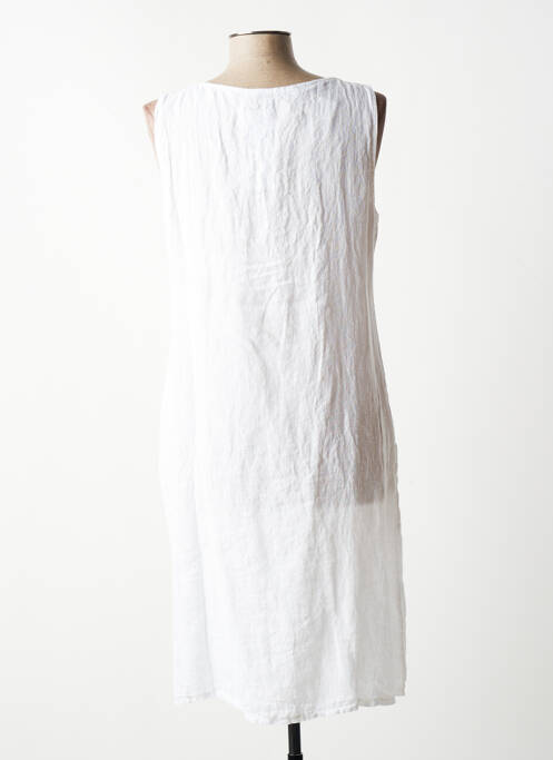 Robe mi-longue blanc QUATTRO pour femme