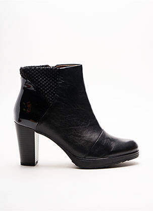 Bottines/boots cubain talon de 7 à 9cm noir KARSTON femme