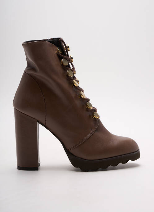 Bottines/Boots marron HELIA pour femme