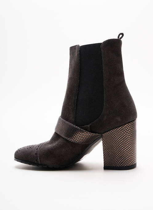 Bottines/Boots gris REBECA SANVER pour femme