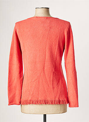 Pull tissage chiné manches longues orange LE BOUDOIR D'EDOUARD femme