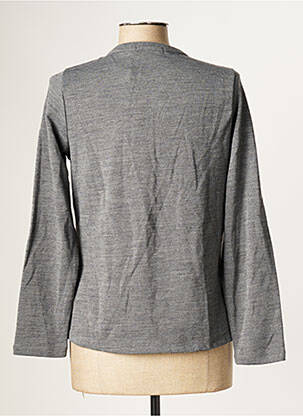 Gilet manches longues coupe cintrée gris MALOKA femme