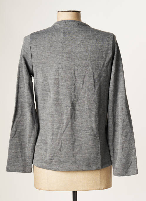 Gilet manches longues gris MALOKA pour femme