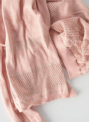 Bonnet finition bords-côtes rose MARESE fille