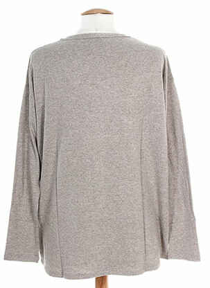 Pull tissage chiné manches longues marron K'TENDANCES femme