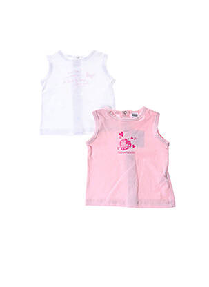 Débardeur coupe droite sans manche rose NANO & NANETTE fille