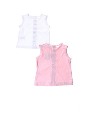 Débardeur coupe droite sans manche rose NANO & NANETTE fille