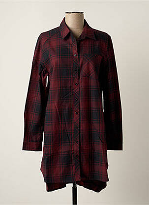 Robe courte coupe évasée manches longues rouge ARTISTS femme