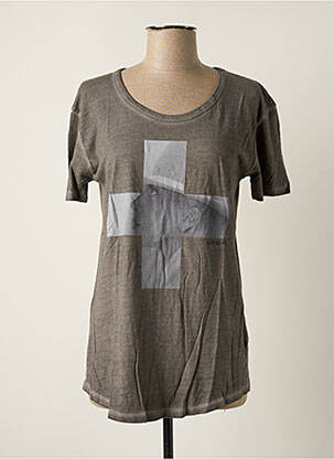 T-shirt sérigraphie manches courtes gris ARTISTS femme