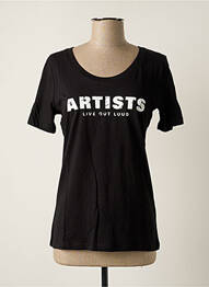 T-shirt sérigraphie manches courtes noir ARTISTS femme