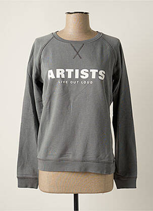 Sweat-shirt stretch manches longues gris ARTISTS femme