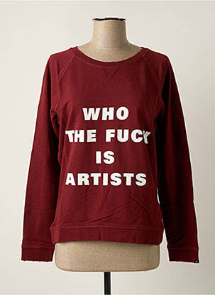 Sweat-shirt stretch manches longues rouge ARTISTS femme