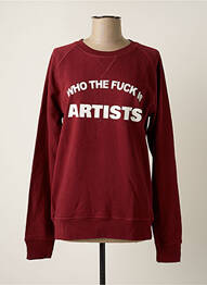 Sweat-shirt stretch manches longues rouge ARTISTS femme
