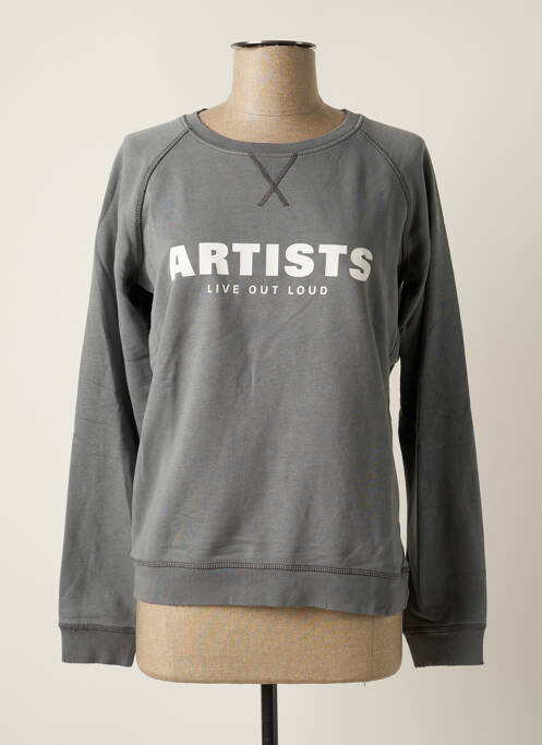 Sweat-shirt stretch manches longues gris ARTISTS femme
