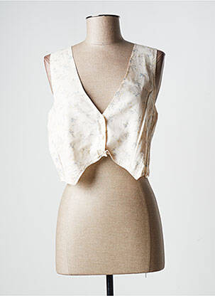 Gilet sans manche coupe cintrée beige AMERICAN VINTAGE femme
