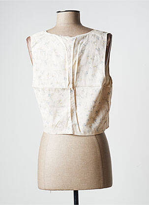 Gilet sans manche coupe cintrée beige AMERICAN VINTAGE femme