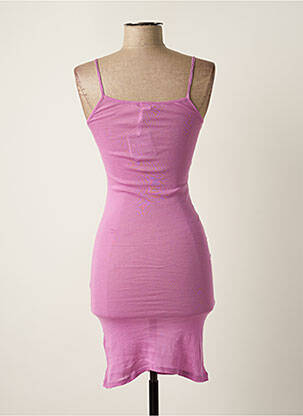 Robe mi-longue col rond fines bretelles rose AMERICAN VINTAGE femme