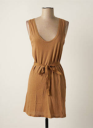 Robe courte sans manche sans manche marron AMERICAN VINTAGE femme