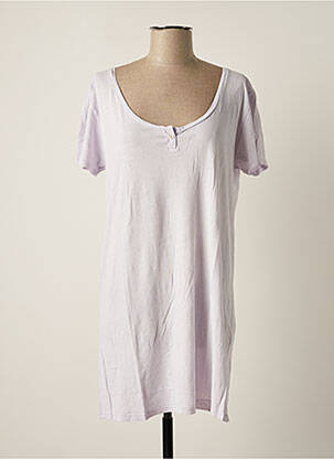 Robe courte manches courtes manches courtes violet AMERICAN VINTAGE femme