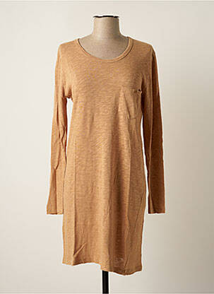 Robe mi-longue manches longues manches longues marron AMERICAN VINTAGE femme