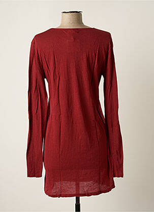 Tunique manches longues col v rouge AMERICAN VINTAGE femme